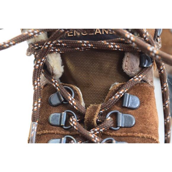 Burberry Men's Tor Genuine Shearling Lined Hiking Boot Brown 42 FLAWS READ - Picture 3 of 12